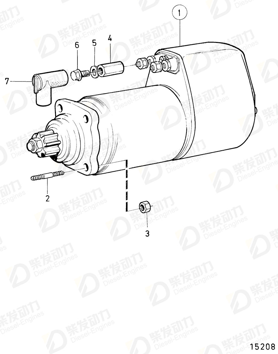 VOLVO Spacer nut 857180 Drawing VOLVO Spacer nut 857180 Drawing